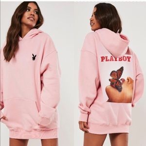 Playboy x missguided hoodie dress NWT